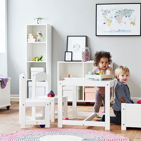Hoppekids Marie bogreol med 3 hylder - hvid