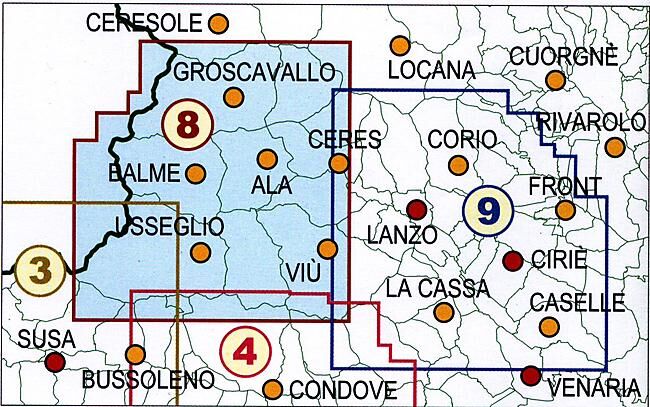 FRATERNALI - 8 VALLI DI LANZO ECHELLE 1 25 000