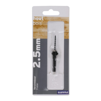 GAMMA verzinkboor 10 mm met voorboor 2.5 mm