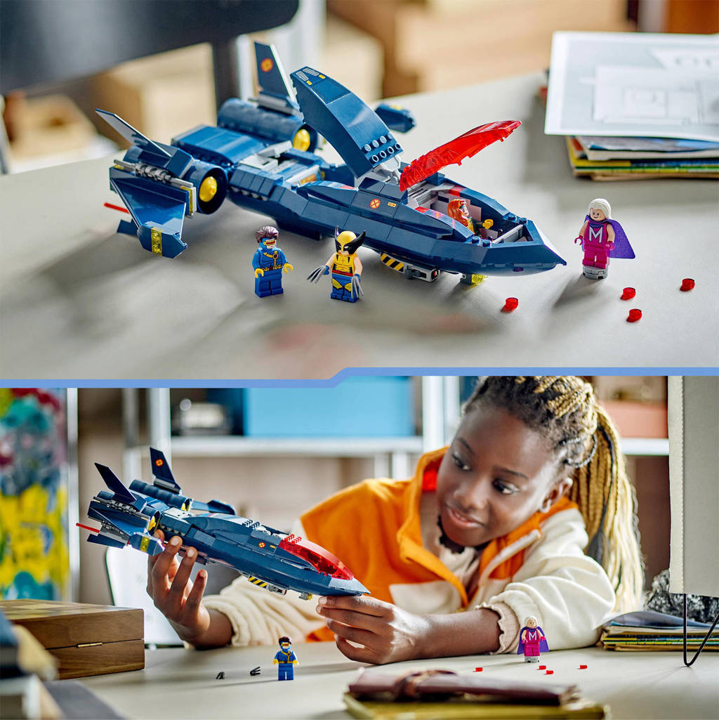 Prachtige setMarvel X-Men X-Jet Bouwbaar Speelgoed Vliegtuig Model 76281