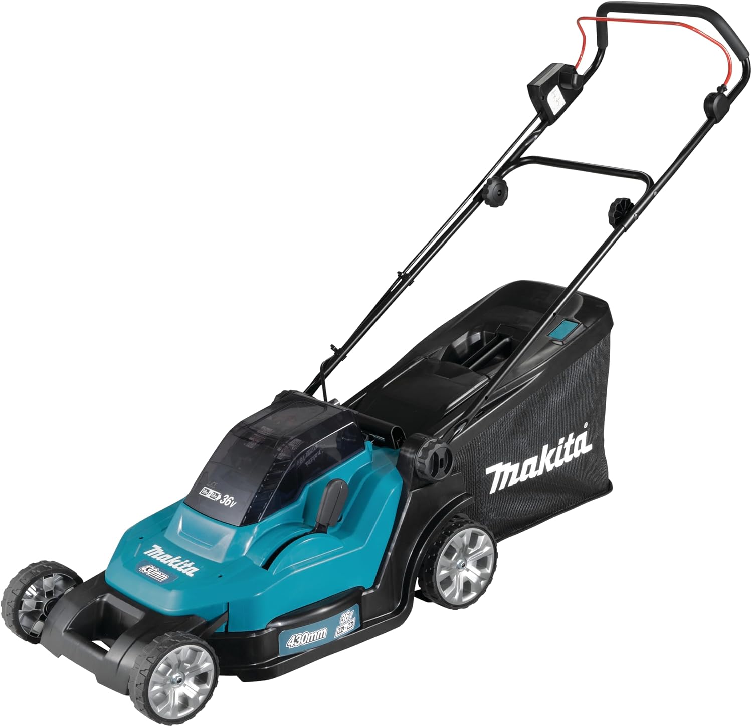Makita DLM432PT2 Akku-Rasenmäher 2x18 V / 5,0 Ah, 2 Akkus + Doppelladegerät