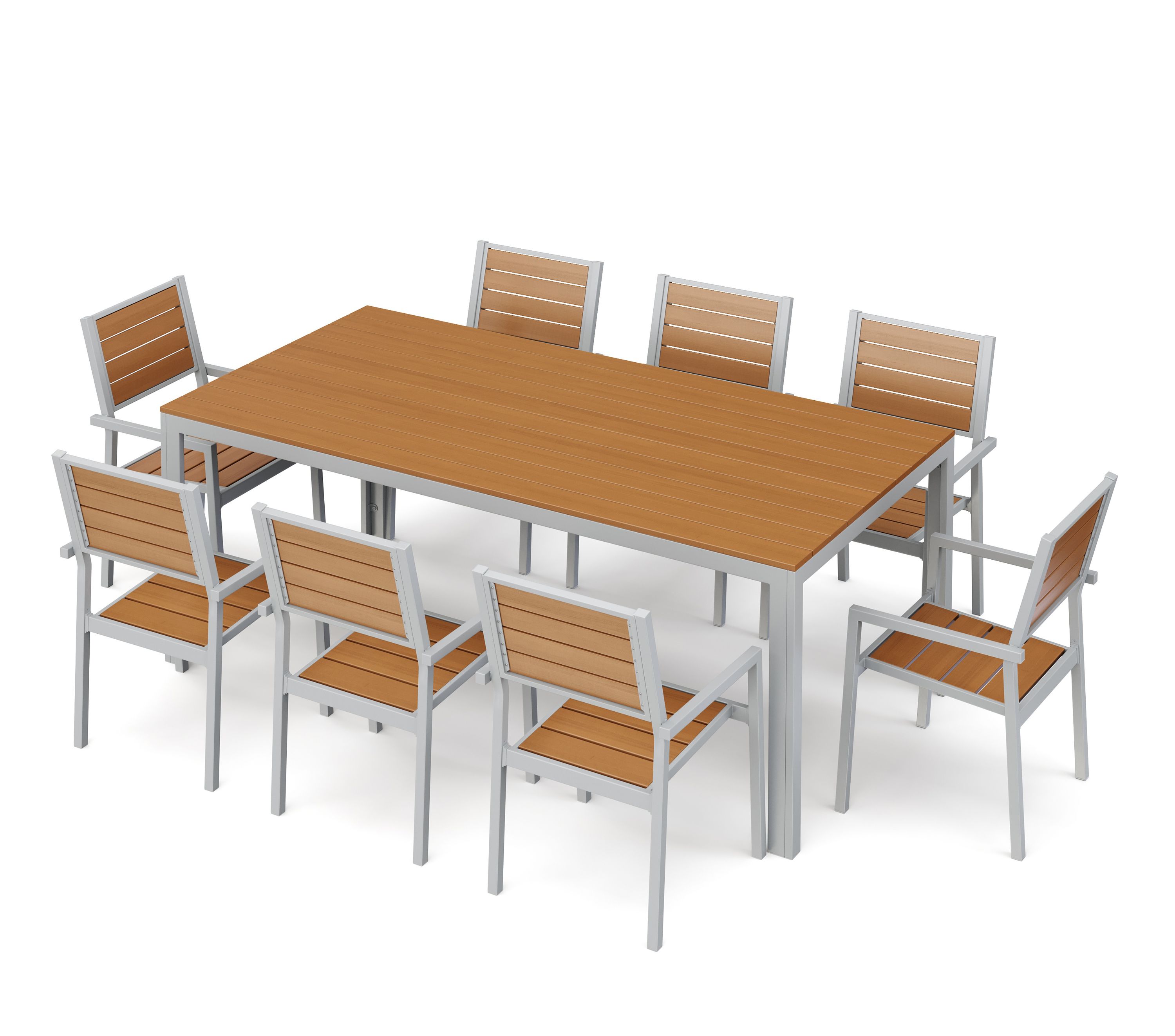 Gartenmöbel Set KAVO 8 Stühle braun