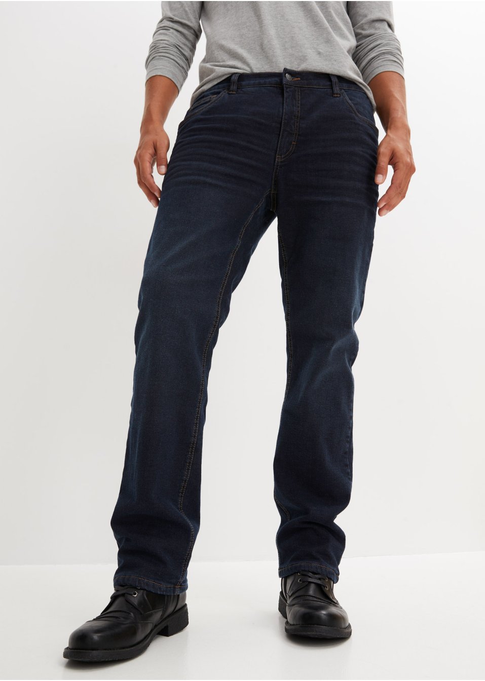 Jean extensible thermo Loose Fit coupe confort, Straight
