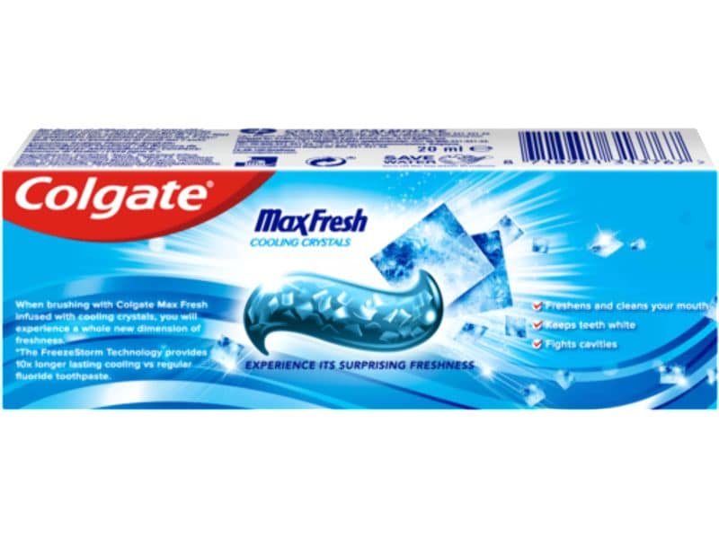 Colgate Zahnpasta Max Fresh Cooling Crystals Reisegrösse Zahncrème für ein langanhaltendes Frischegefühl im Mund