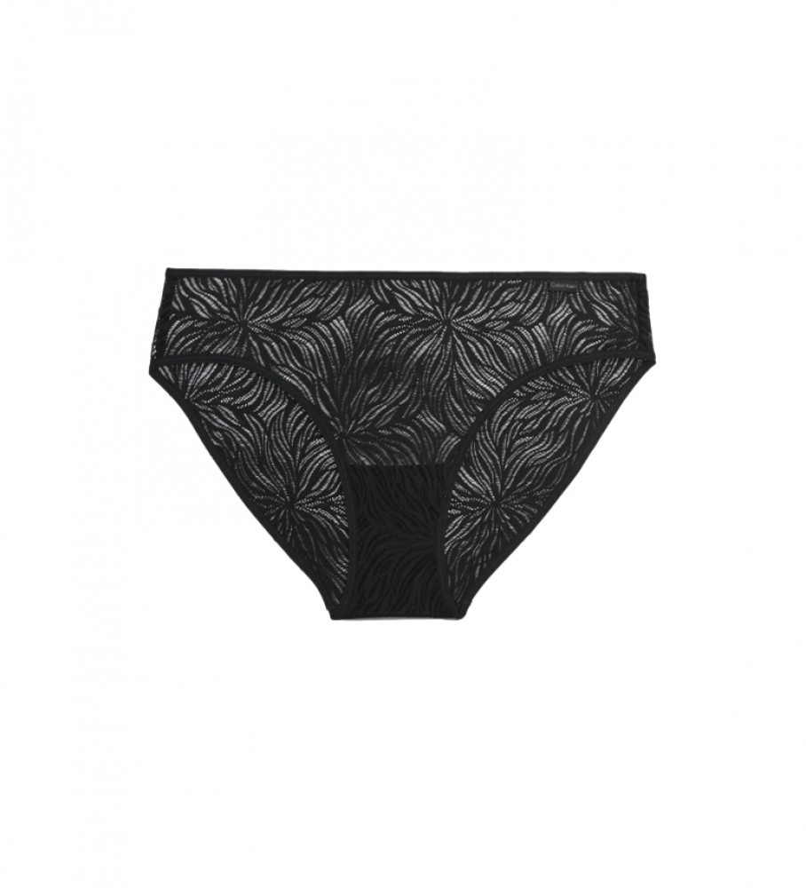 Calcinha Calvin Klein Classic Sheer Marquisette, preta