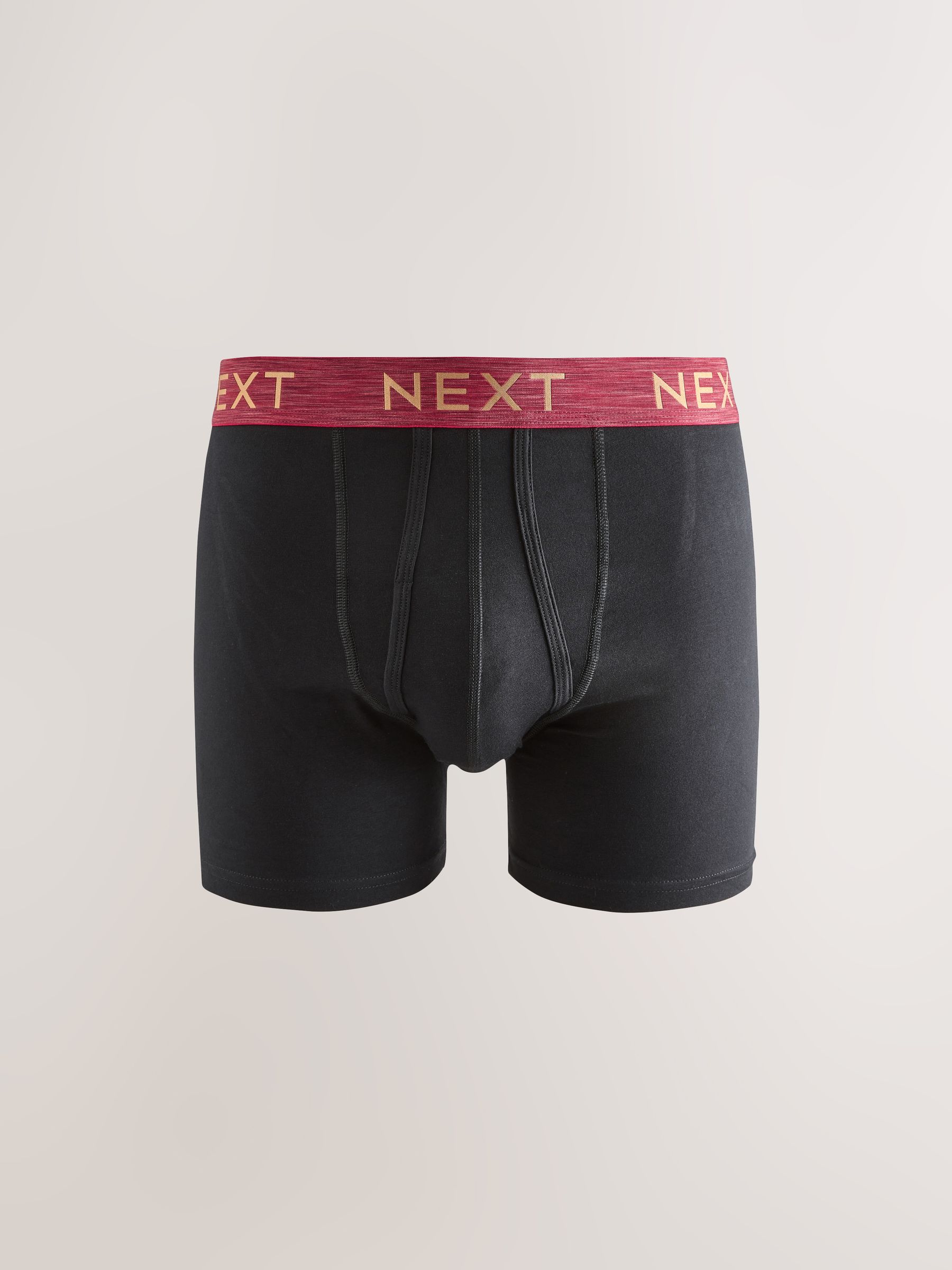 Zwart felrood/oranje/groen gemêleerd tailleband - Boxershorts van katoenrijk materiaal met A-voorkant