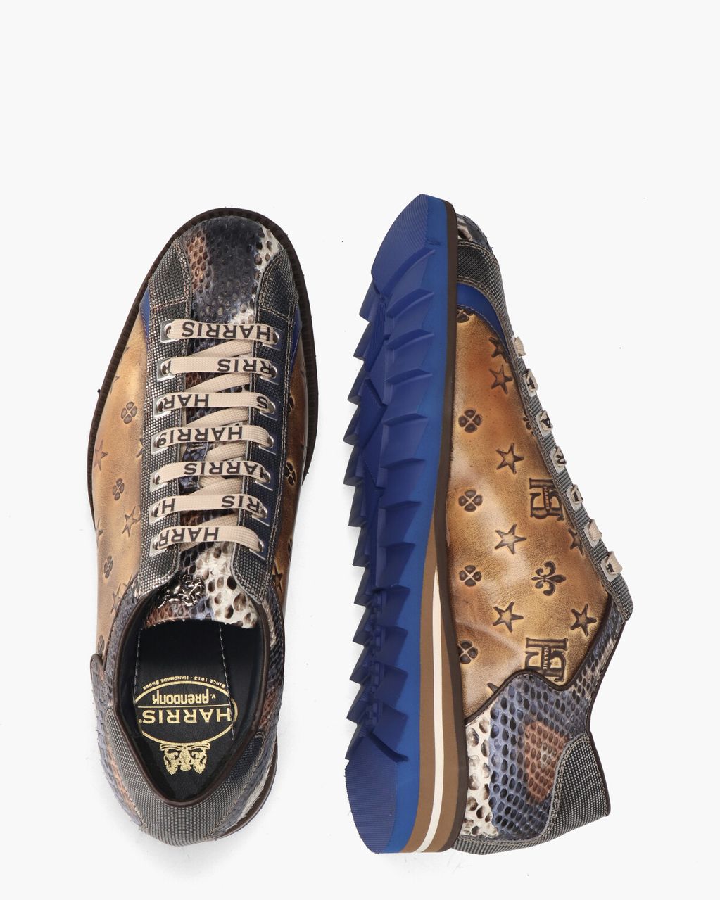 Harris 0818 Bruin/Blauw Herensneakers
