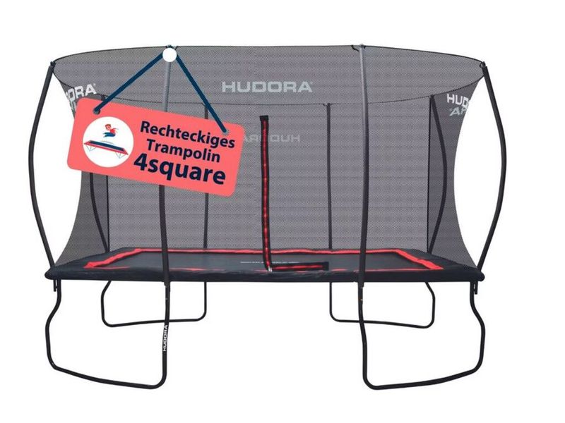 Hudora Trampolin 4square 366 x 244 cm Das rechteckige Trampolin