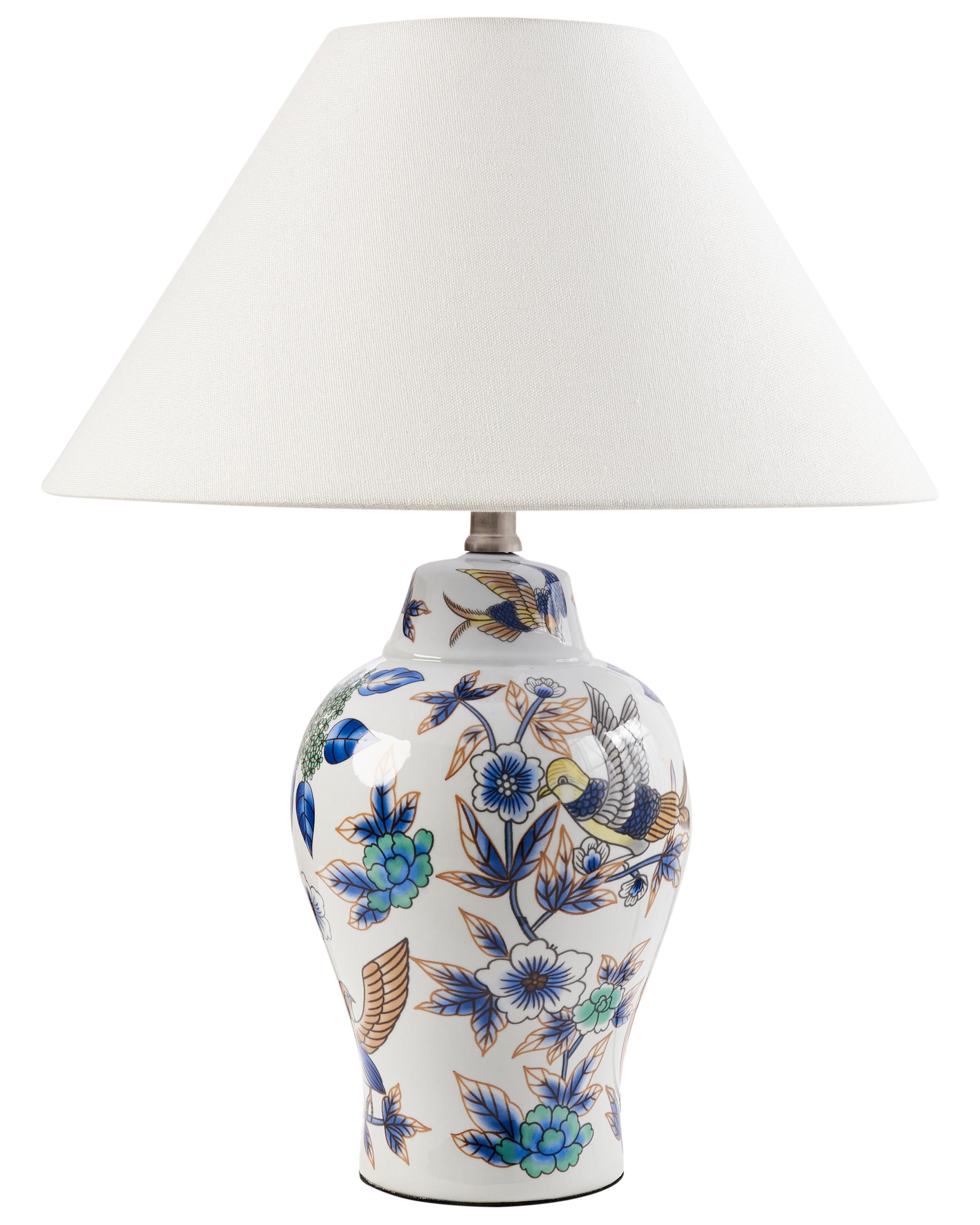 Tafellamp MORACA Porselein Wit/blauw