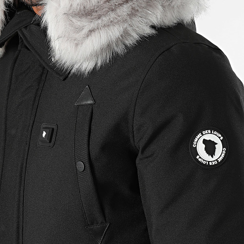 Parka Fourrure Chauffante Slim Fit Chicago Noir Gris