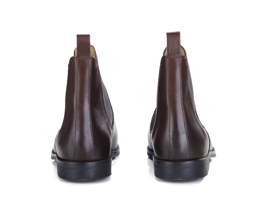 Boots cuir homme Chocolat Patiné - FLAGER GOMME VILLE