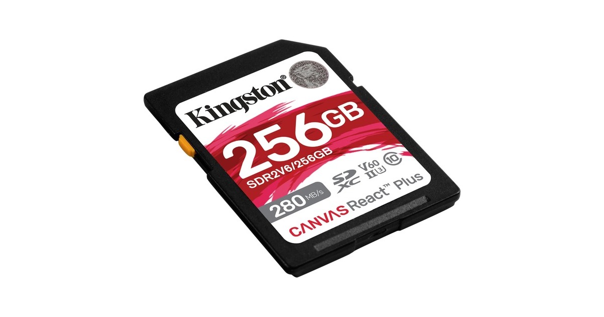 KingstonCanvas React Plus 256 GB geheugenkaart  (UHS-II U3, Class 10, V60)