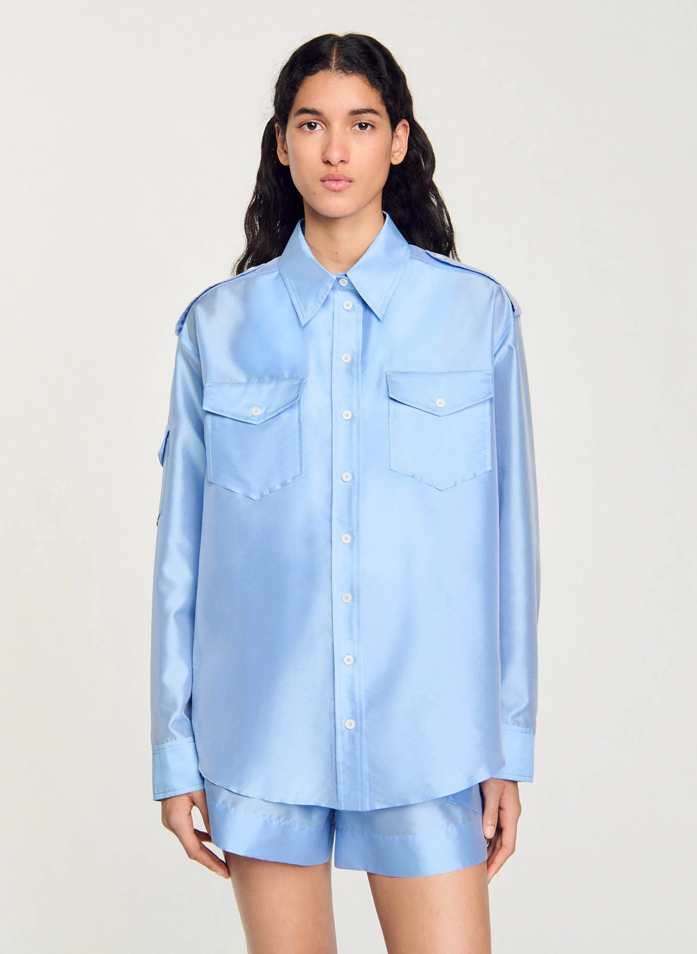 Chemise col classique | Bleu