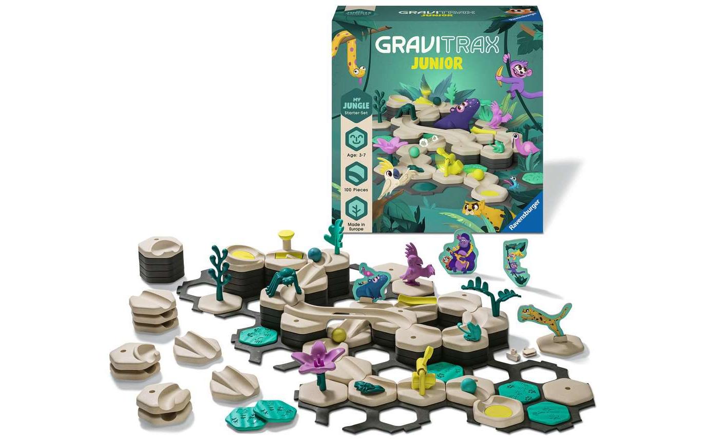 Kugelbahn GraviTrax Junior Starter-Set L JungleKindgerechter Einstieg in themenreiche Kugelbahnwelten