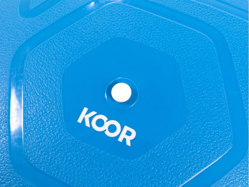 KOOR Gymnastikball 55 cm, Blau Sitzball für zu Hause, im Büro oder zum Trainieren
