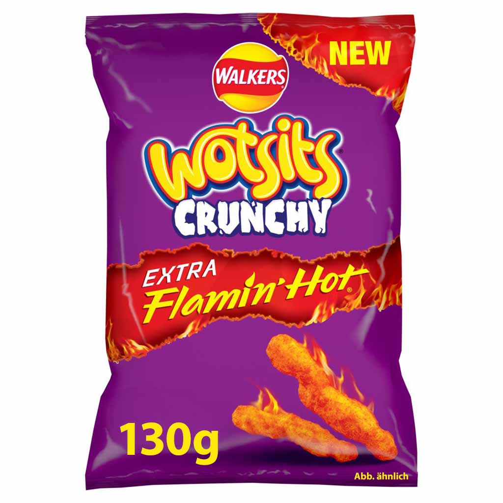 Walkers Wotsits Crunchy Extra Flamin Hot 130g MHD:13.10.24