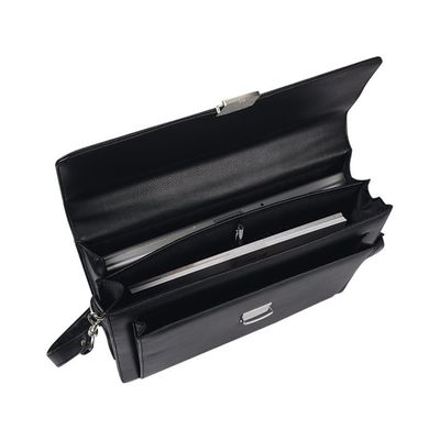 Oberthur Bradford - Cartable rigide 2 compartiments - noir - 29 x 38 x 13 cm