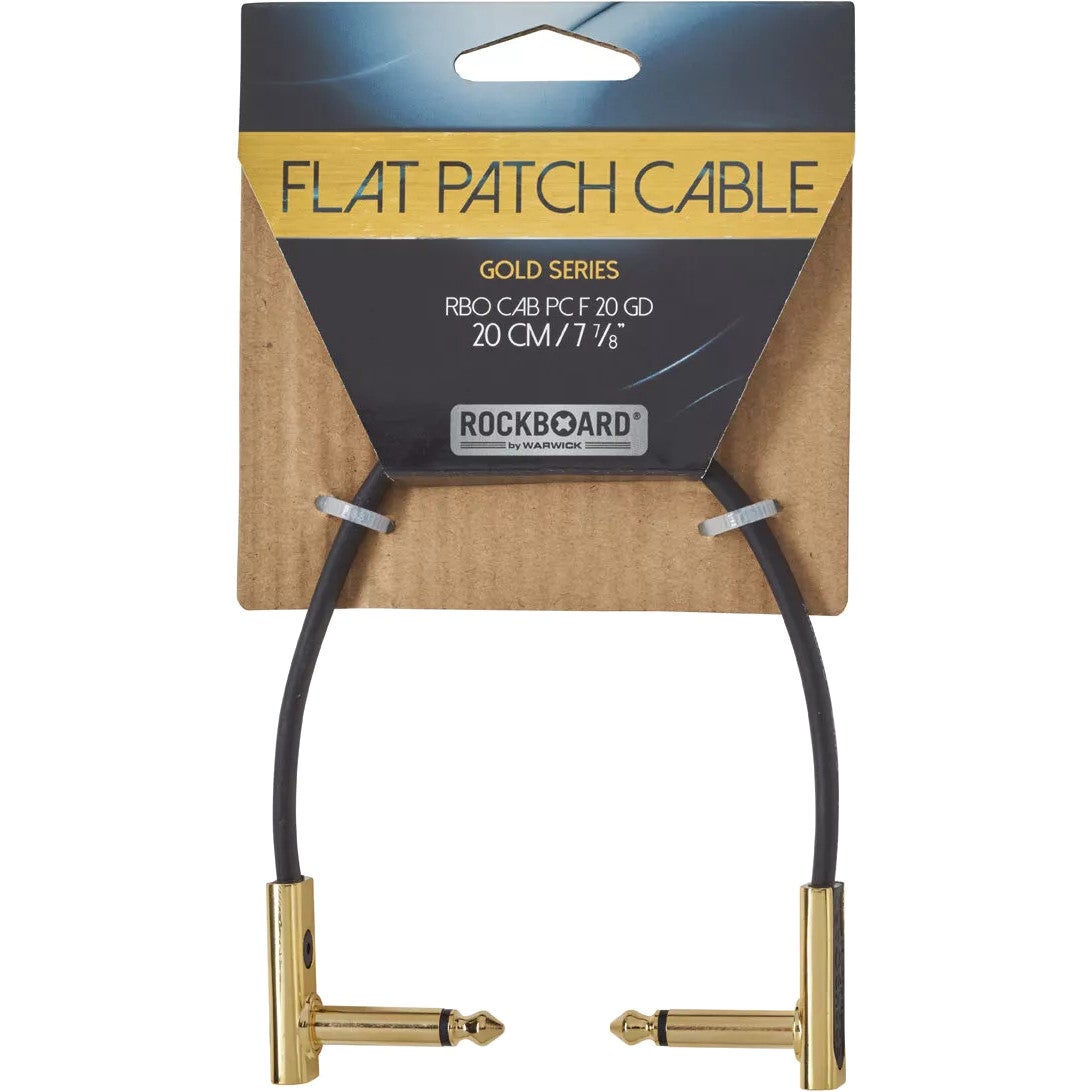 RockBoard Gold Series Flat Patch Cable zwart 20 cm
