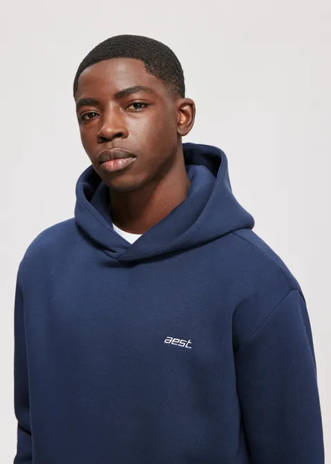 Hoodie met merk print blauw (BLW.D)