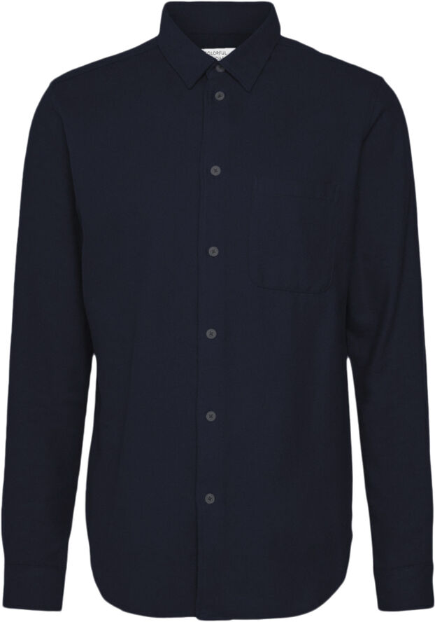 Colorful Standard Organic Flannel Shirt Navy blue