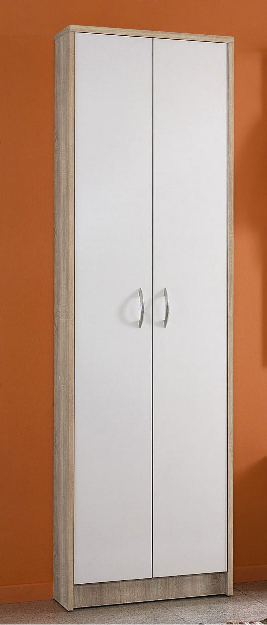 Garderobenschrank Vera Eiche Sonoma/Weiß Nachbildung ca. 55 x 190 x 26 cm