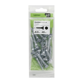 KARWEI houtdraadbout M8x40 mm 15 stuks