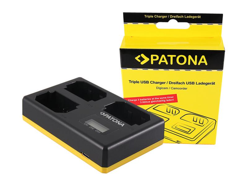 Patona Ladegerät USB Triple Sony NP-FZ100 Triple Ladegerät Sony FZ100