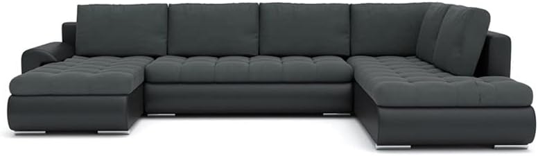 Ecksofa Tokio II mit Schlaffunktion! Best ECKSOFA! Eckcouch mit Bettkasten! Best! (Jasmine 96 + Soft 11 RECHTS), 1.2D x 3W x 0.75H m