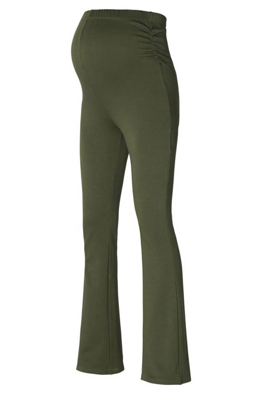 Noppies high waist flared broek Umea groen