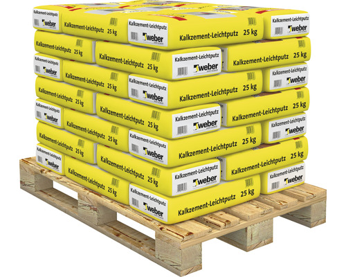 Pallet WEBER kalkcement lichtgewichtpleister, 42 zakken = 1050 kg