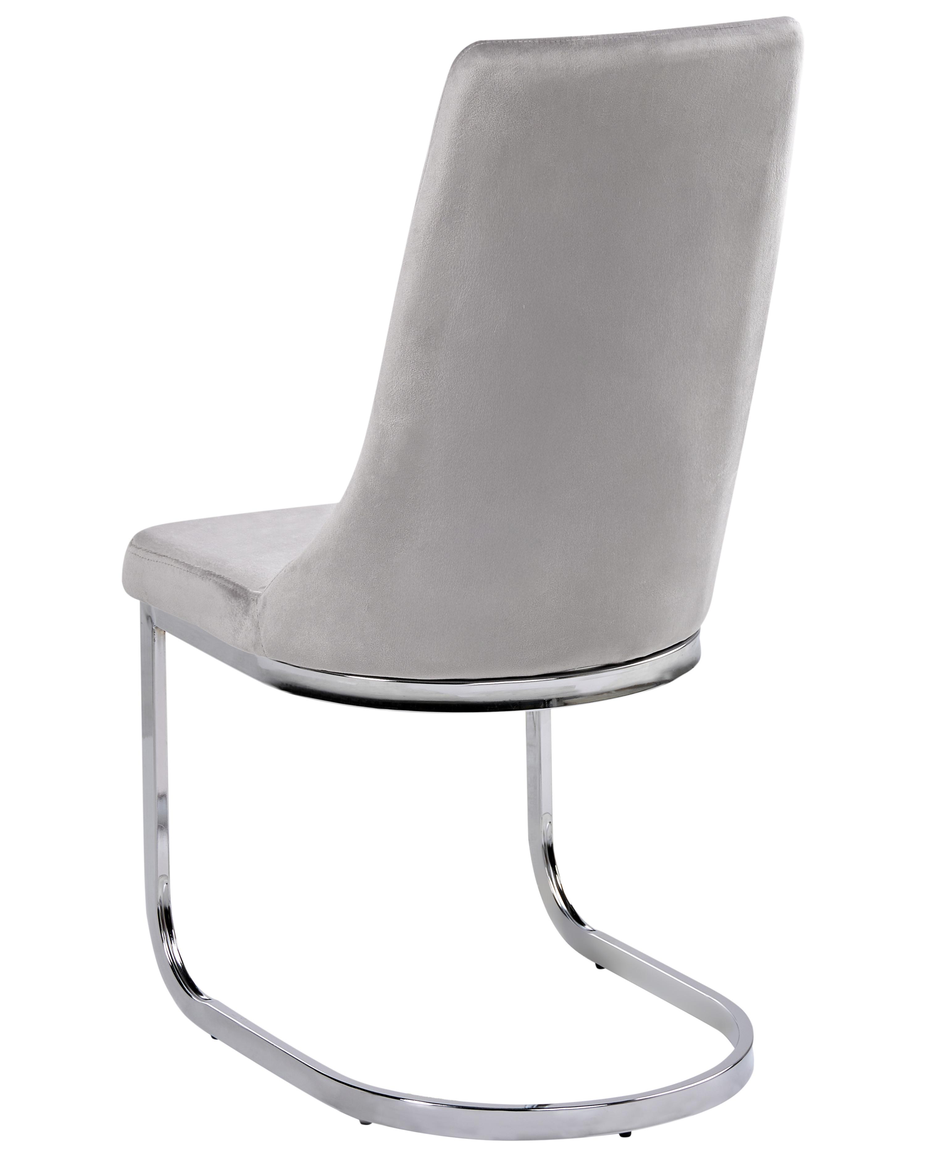 Set van 2 eetkamerstoelen ALTOONA Fluweel Grijs