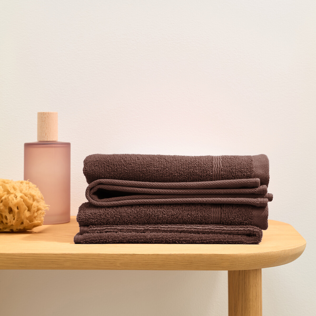 LA REDOUTE INTERIEURS<br>Conjunto de 4 toalhas de mão em tecido atoalhado 600 g/m², Zavara