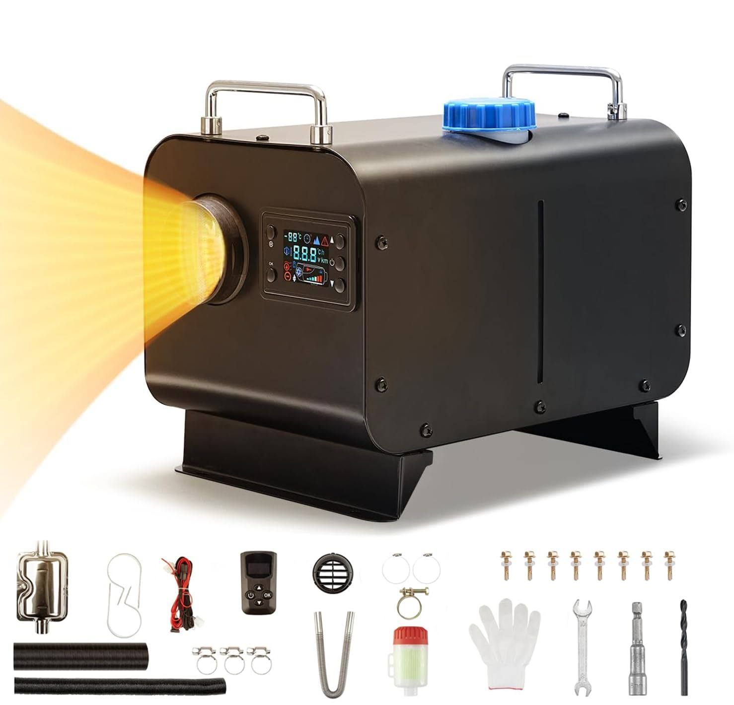 Redriver Diesel Standheizung, 12V/24V Air Heater, 10 Min Schnellaufheizung, Timer, Überhitzungsschutz, Leise Heizung, LCD-Display, Fernbedienung,