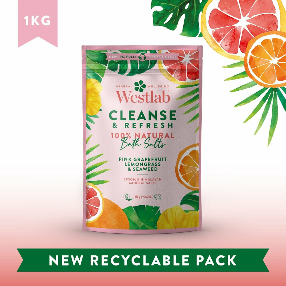 Westlab 100% Natuurlijk Badzout Cleanse & Refresh1000 gr