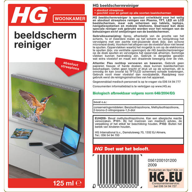 HG beeldschermreiniger 125 ml