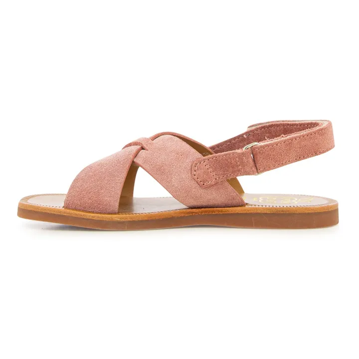 Pom d'Api Sandales Plagette Cross | Vieux Rose