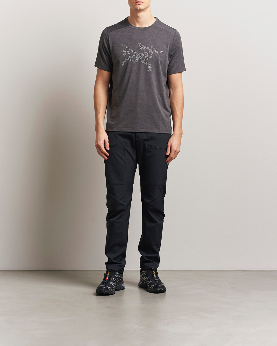 Arc'teryx Cormac Bird Logo Crew Neck T-Shirt Black Heather