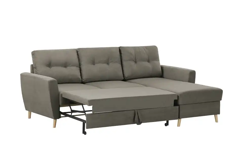 Ecksofa Carla Grau, Braun rechts
