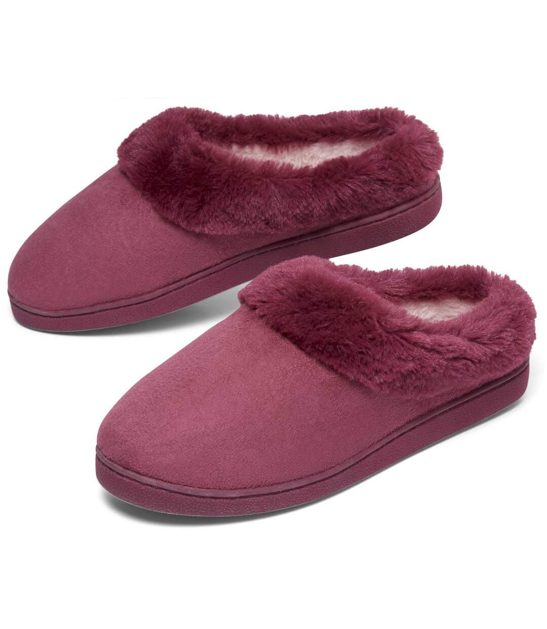 Chaussons Suédine et Fausse Fourrure