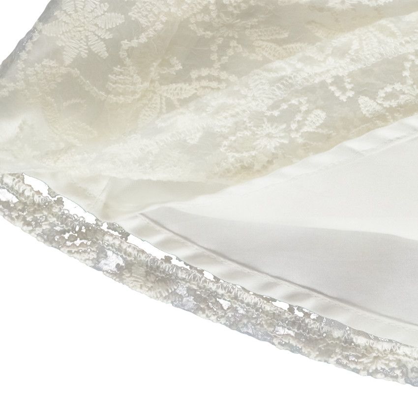 Jupe en tulle brodé pour bébé fille - Ecru