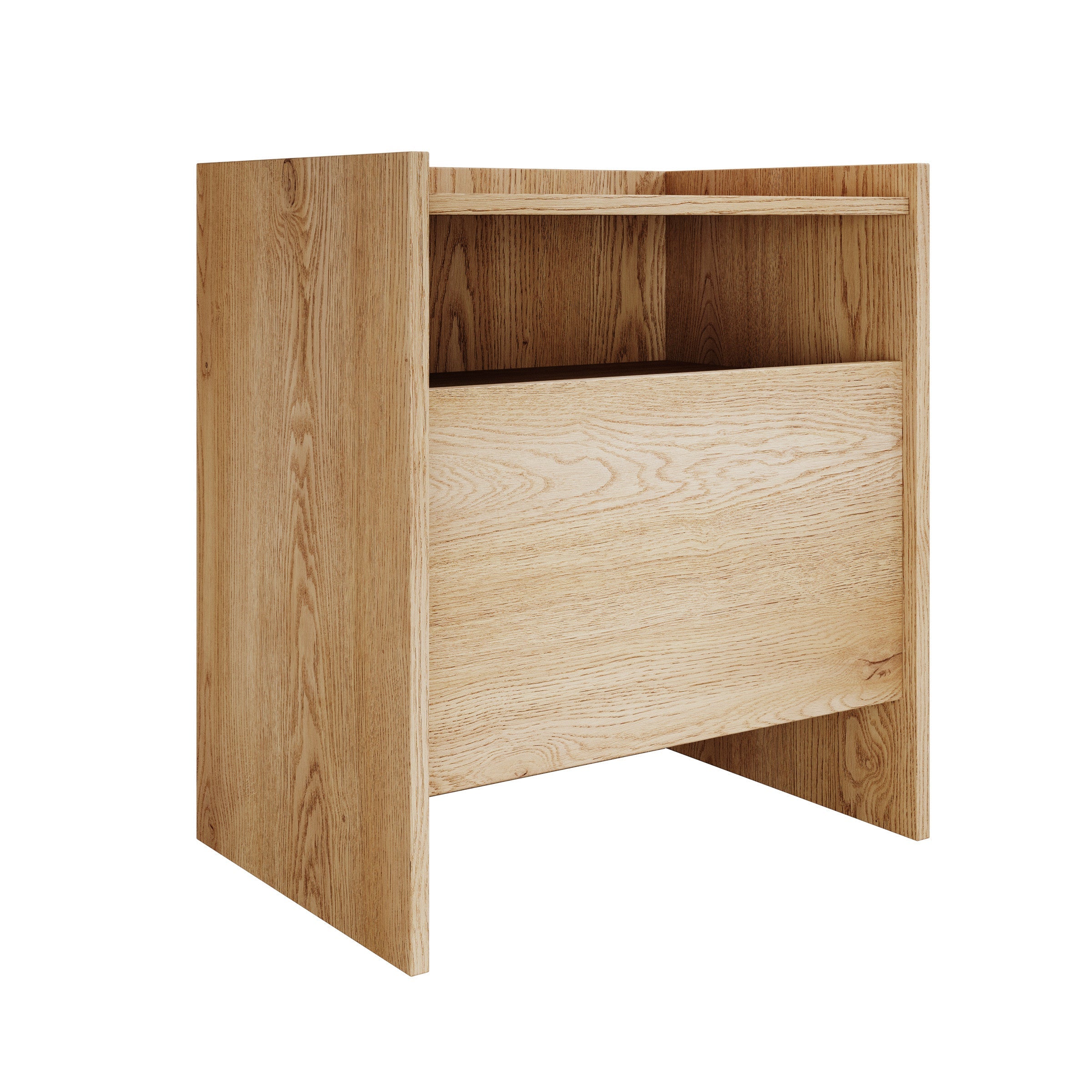 Meubella - Nachtkastje Jaxon - Eiken - 53 cm