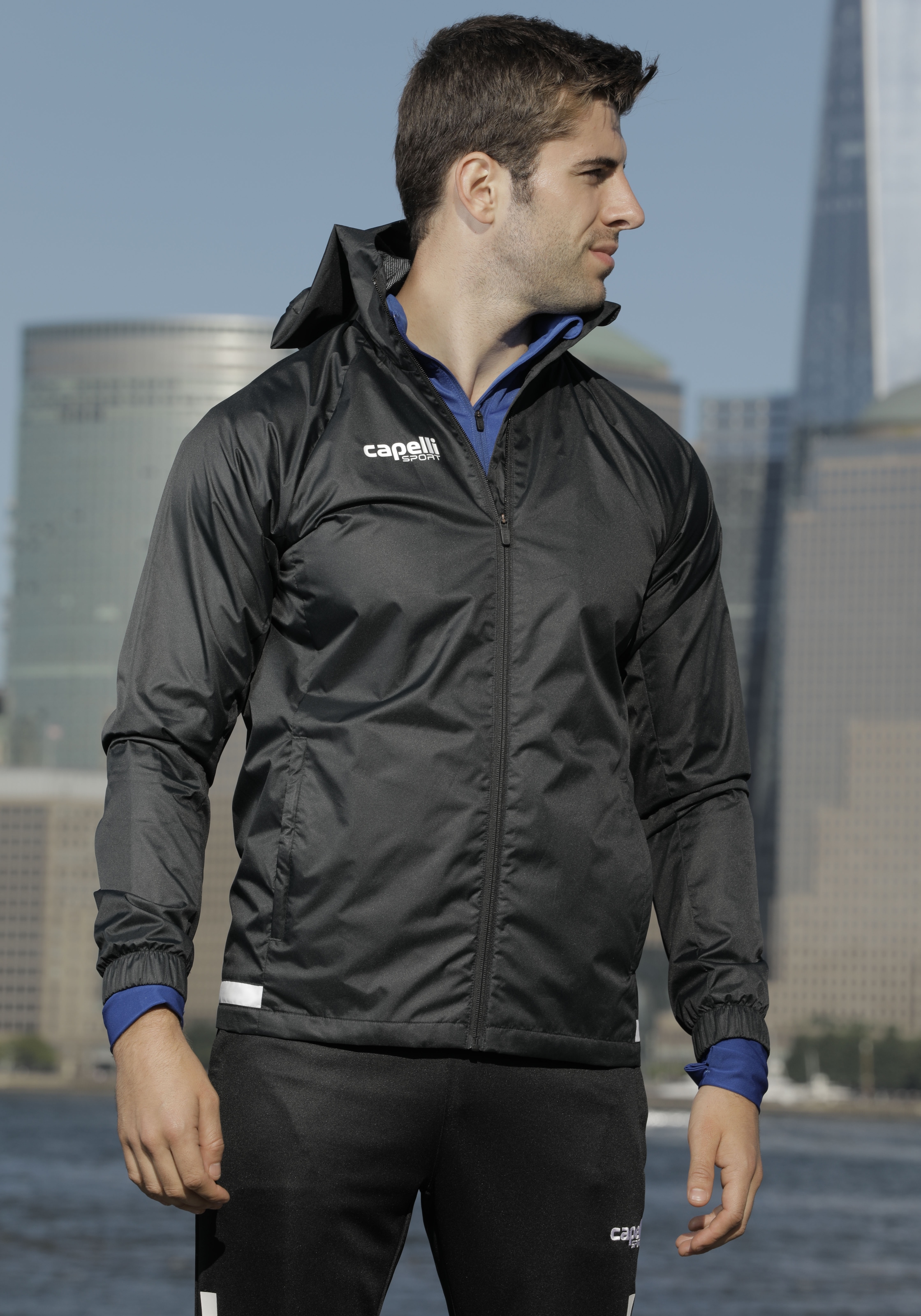 Capelli Sport Funktionsjacke ohne Kapuze mit seitlichen kontrastreichen Bändern