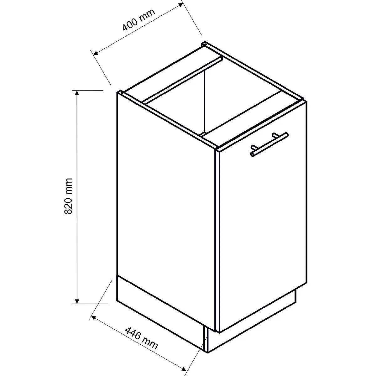 Pegane Meuble Bas de Cuisine - Blanc