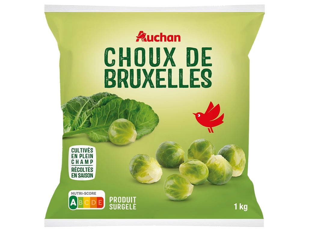 COUVES DE BRUXELAS AUCHAN ULTRACONGELADAS 1KG