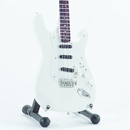 Mini guitar: Deep Purple - Ritchie Blackmore- Fender Stratocaster White