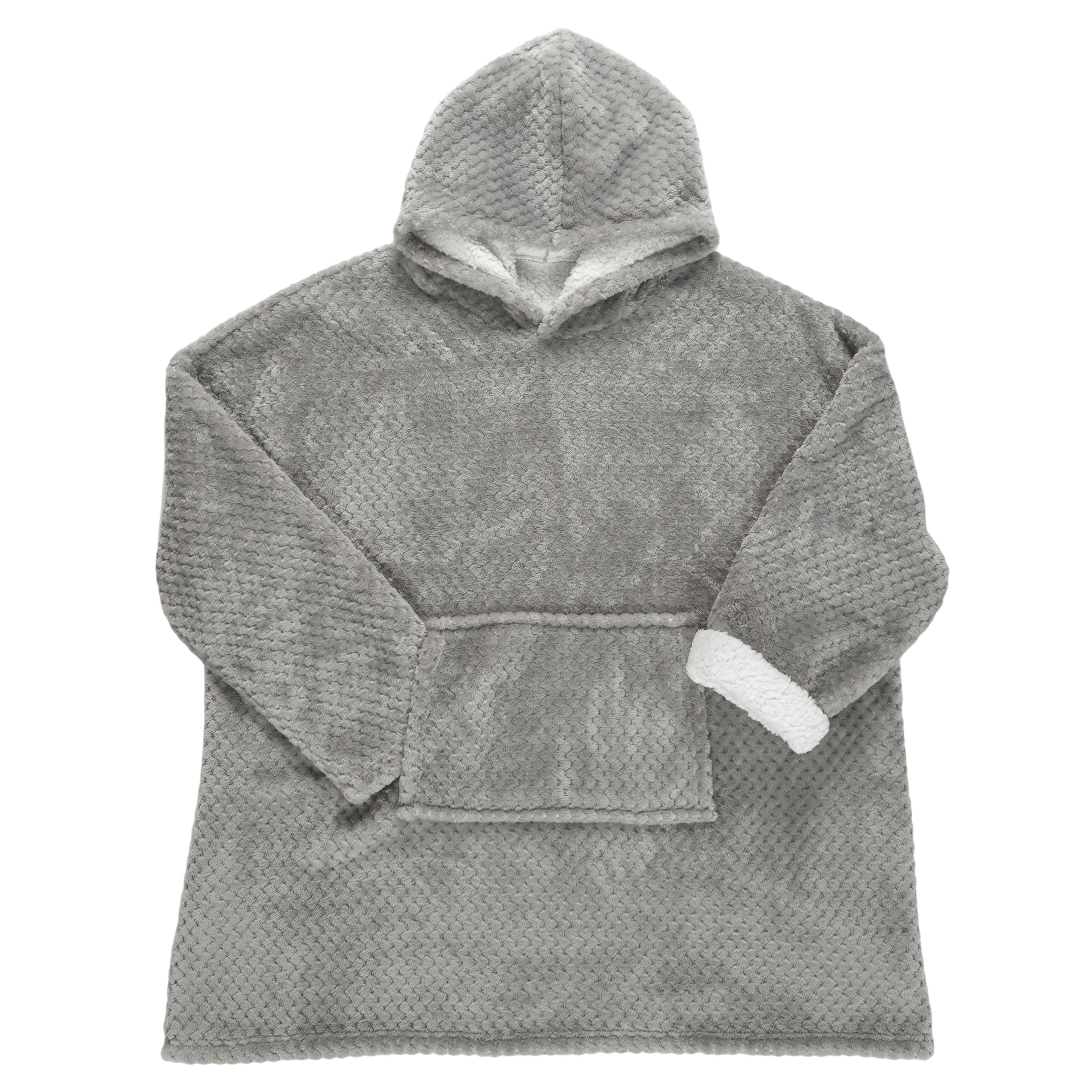 SWEAT PLAID VELOURS NID ABEILLE GRIS CLAIR