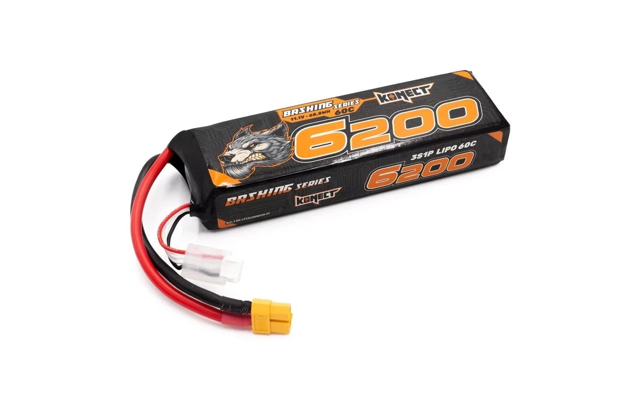 RC-Akku LiPo 6200 mAh 11.1 V 60C Bashing Series3S LiPo Akku für RC Fahrzeuge mit XT60 Stecker