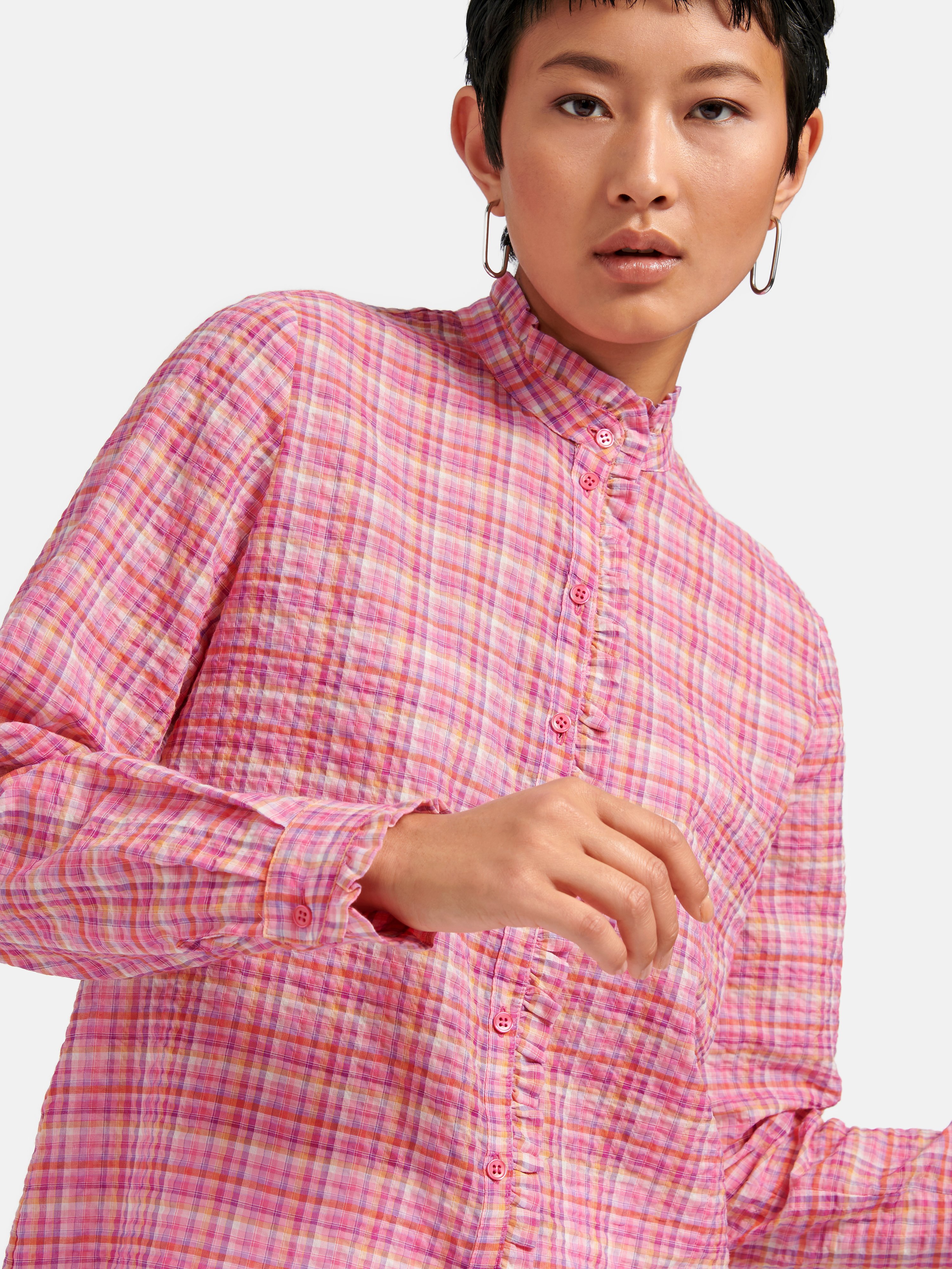 Bluse mit Stehkragen