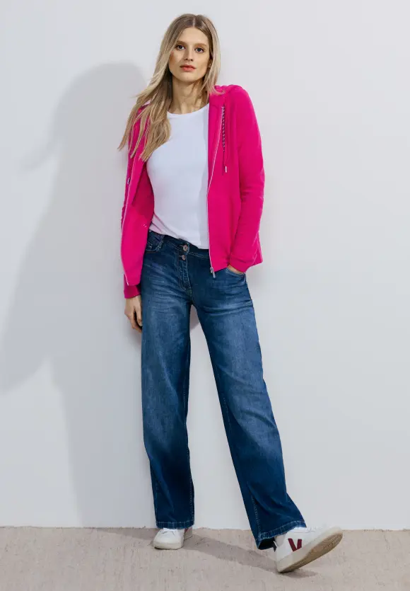 Kapuzen Sweatjacke - pink sorbet