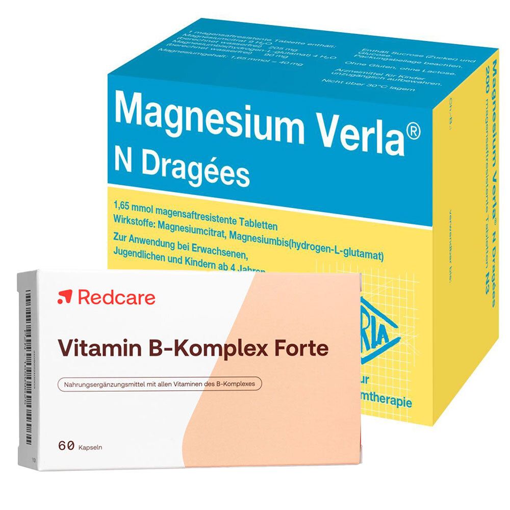 Redcare Vitamin B-Komplex Forte + Magnesium Verla® N Dragées